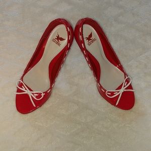 Red Patent Pumps
